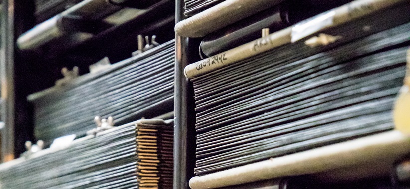 Close up of government archival materials