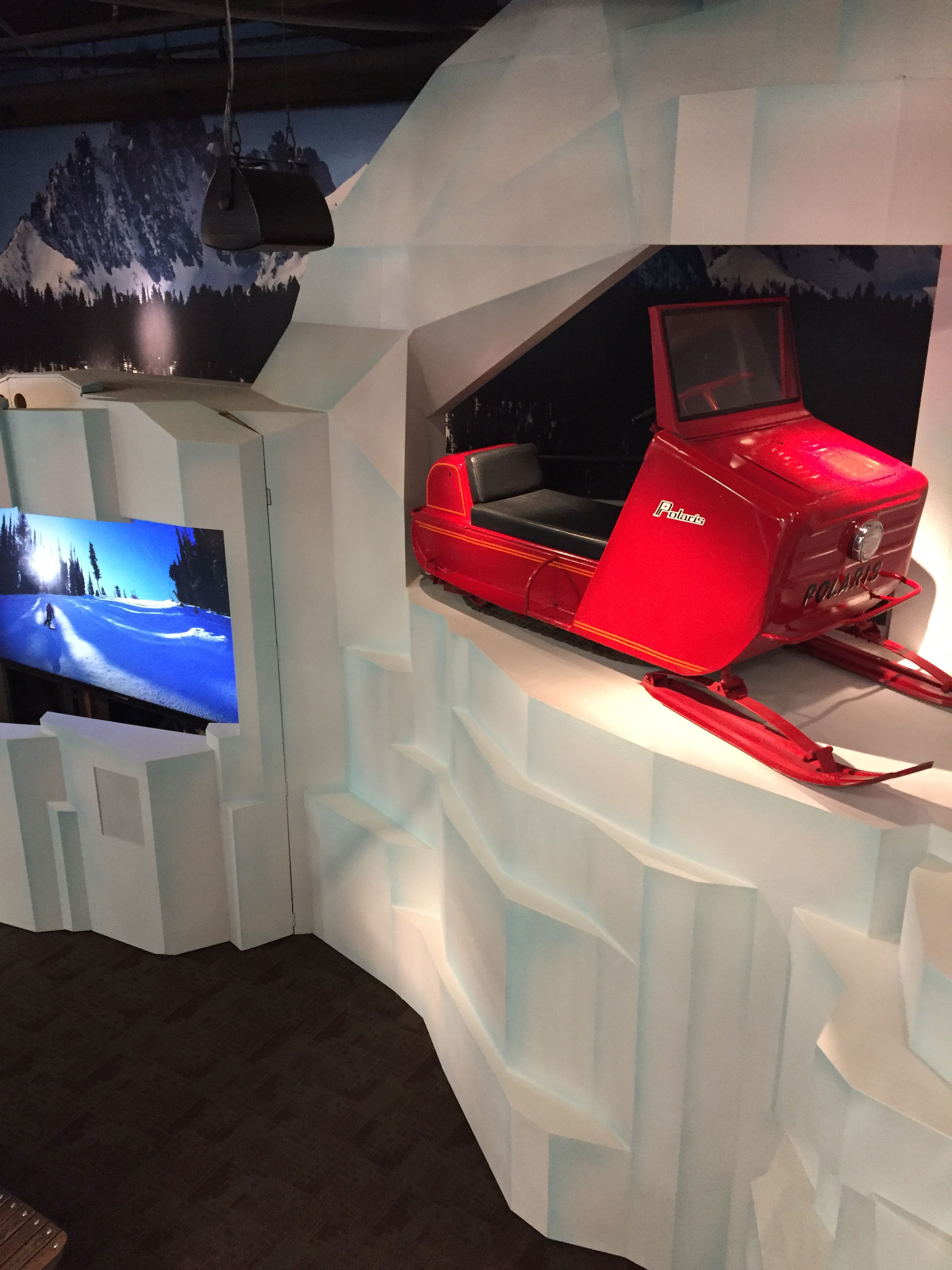 snowmobile in mountains and rivers gallery