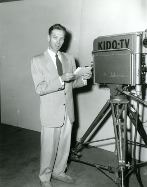 2022 26. Boise 1955 Vern Moore KIDO TV, Leebrun Photograph Album, Idaho State Archives