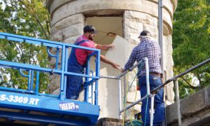 Professionals Restoring a Watchtower at the Old Idaho Penitentiary