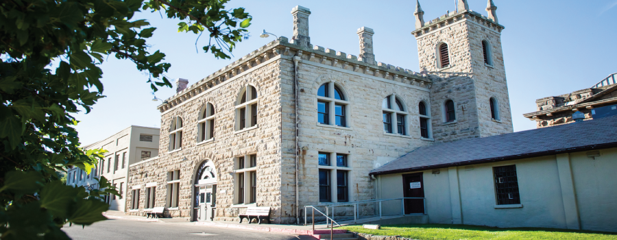 The exterior of the Old Idaho State Penitentiary. 