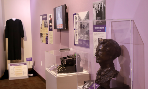 Trail Blazing Women of Idaho Exhibit at the Idaho State Museum, Bronze Head Statue