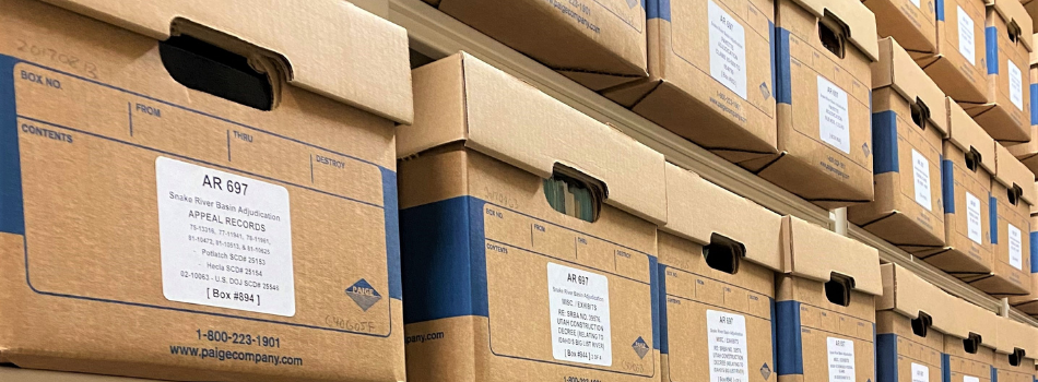 Shelves of Boxes From Snake River Adjunction